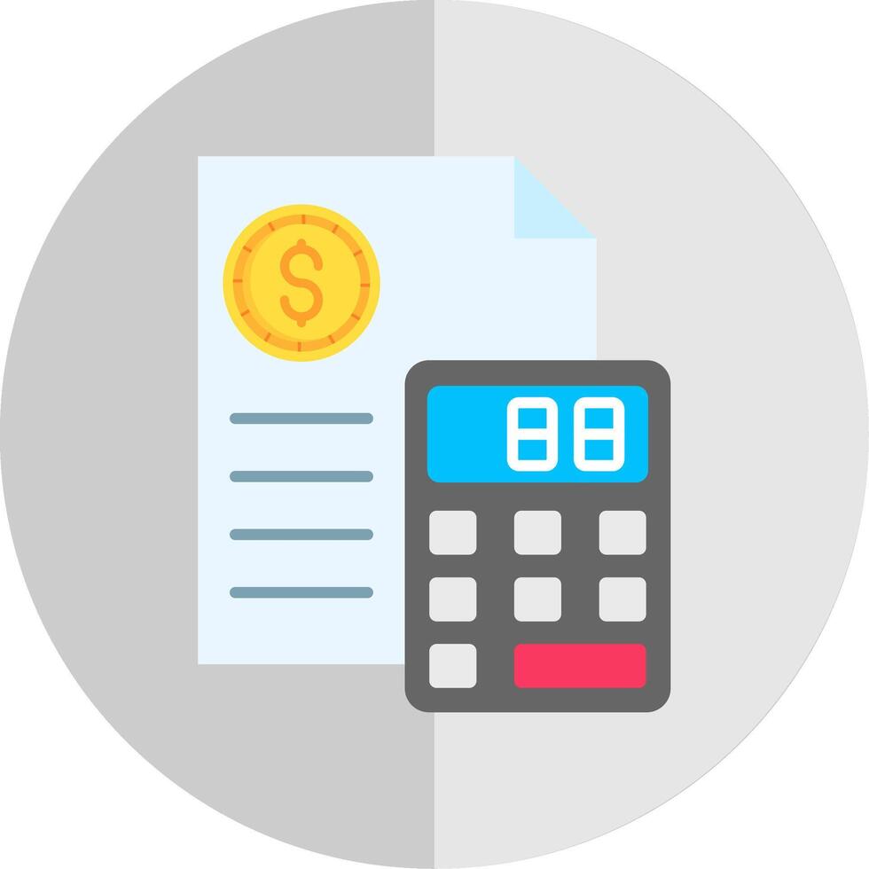 Calculator Flat Scale Icon vector