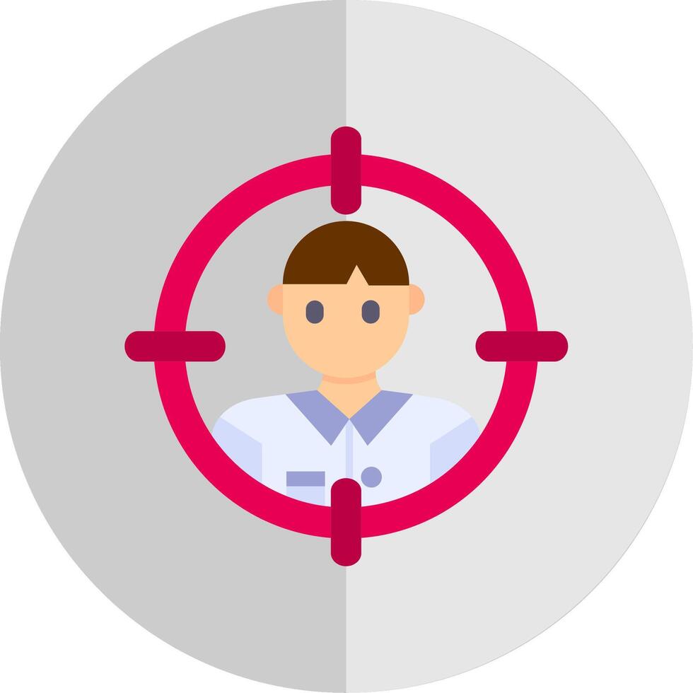Target audience Flat Scale Icon vector