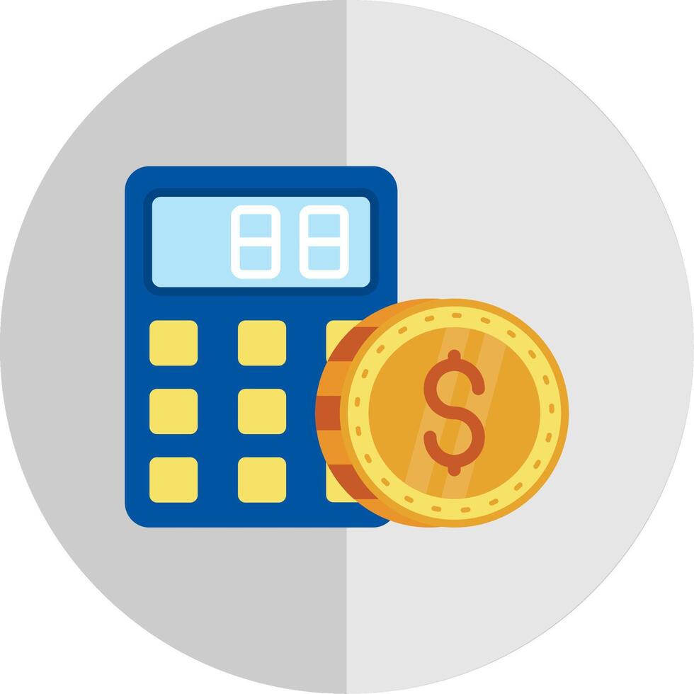 Calculator Flat Scale Icon vector