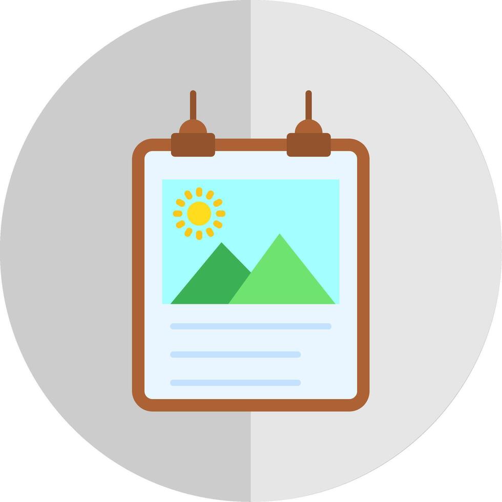 Poster Flat Scale Icon vector