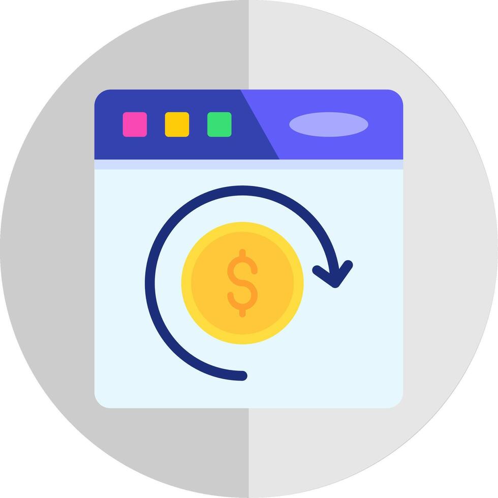 Return of investment Flat Scale Icon vector