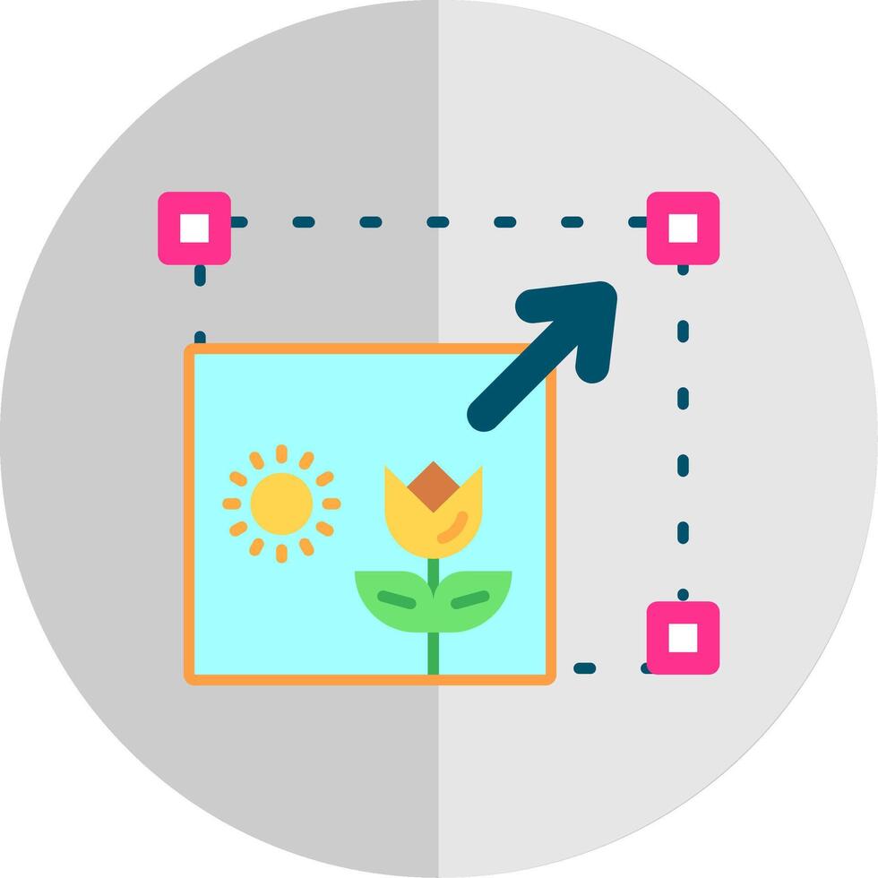 Resizing Flat Scale Icon vector