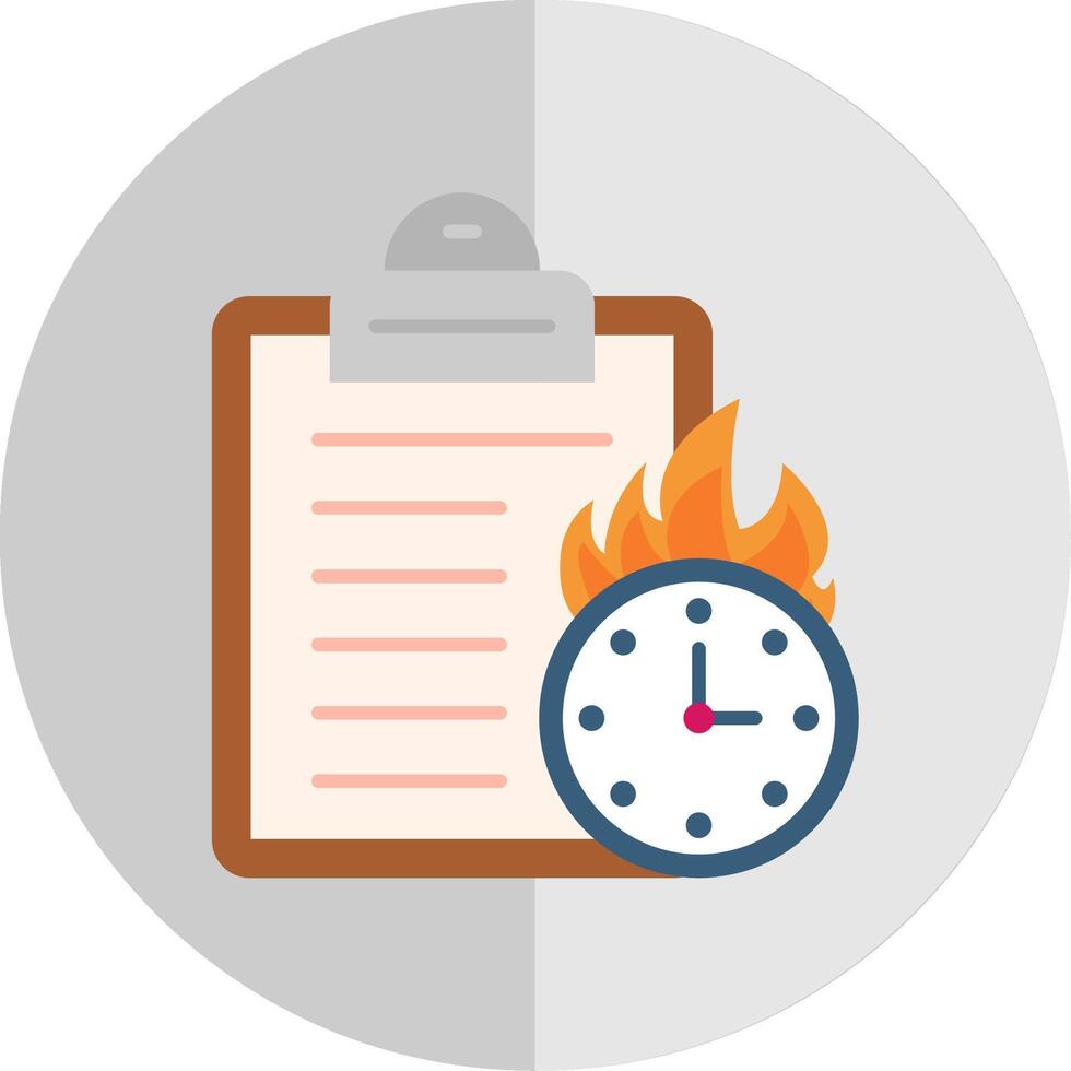 Deadline Flat Scale Icon vector