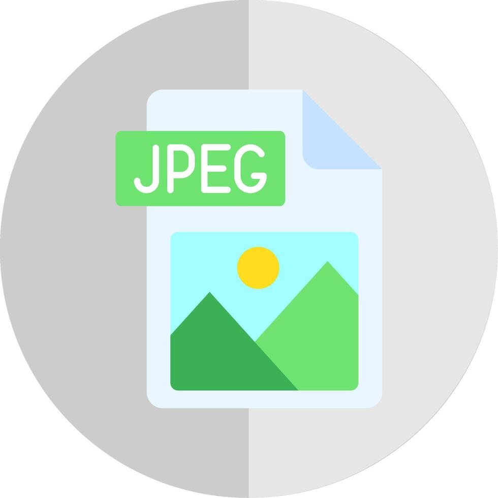 Jpg file format Flat Scale Icon vector