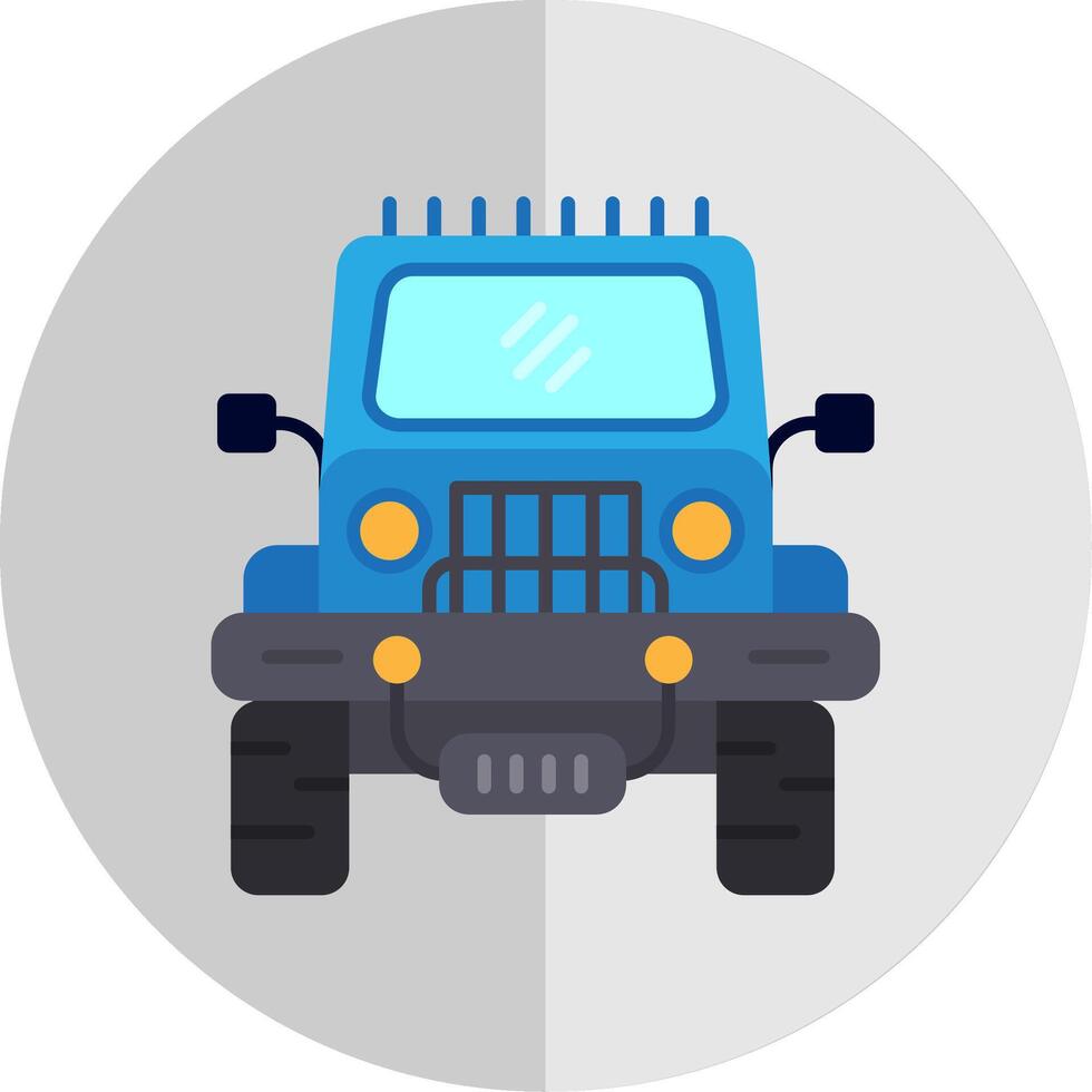 Jeep Flat Scale Icon vector