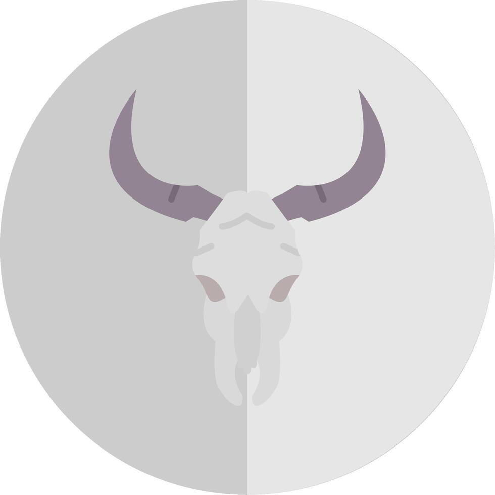 Bull skull Flat Scale Icon vector