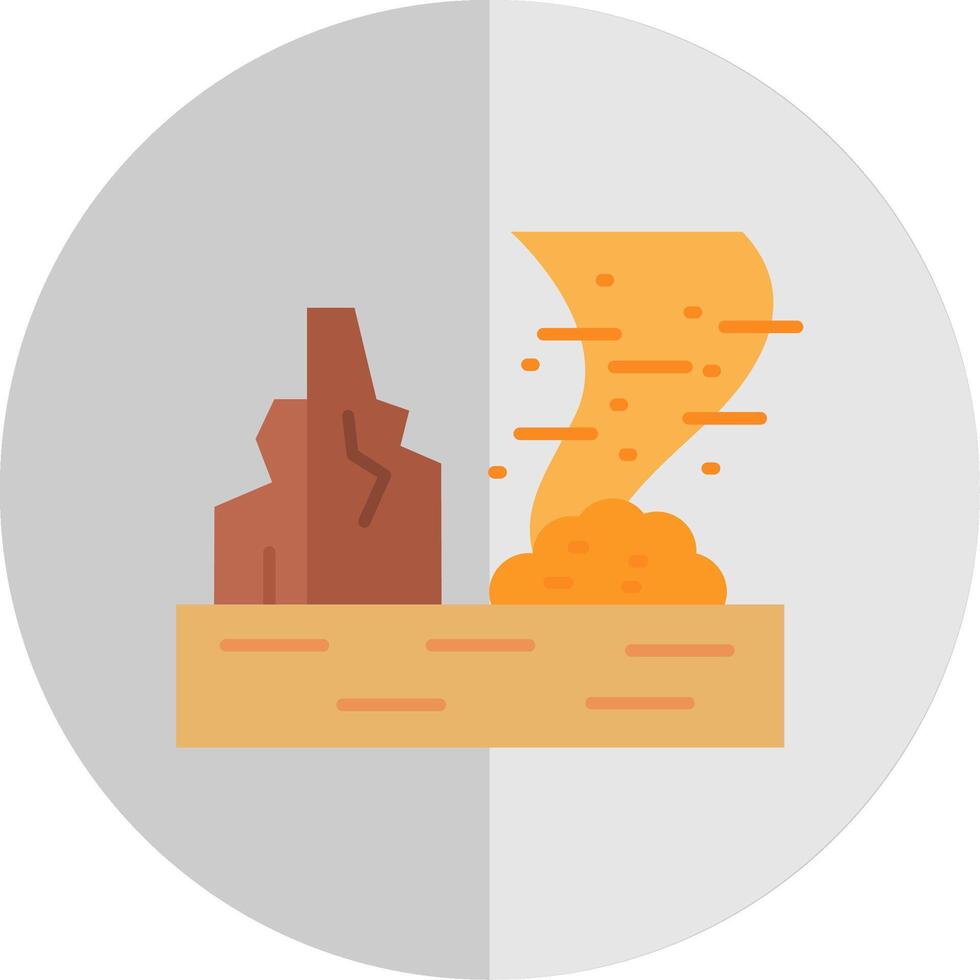 Sandstorm Flat Scale Icon vector