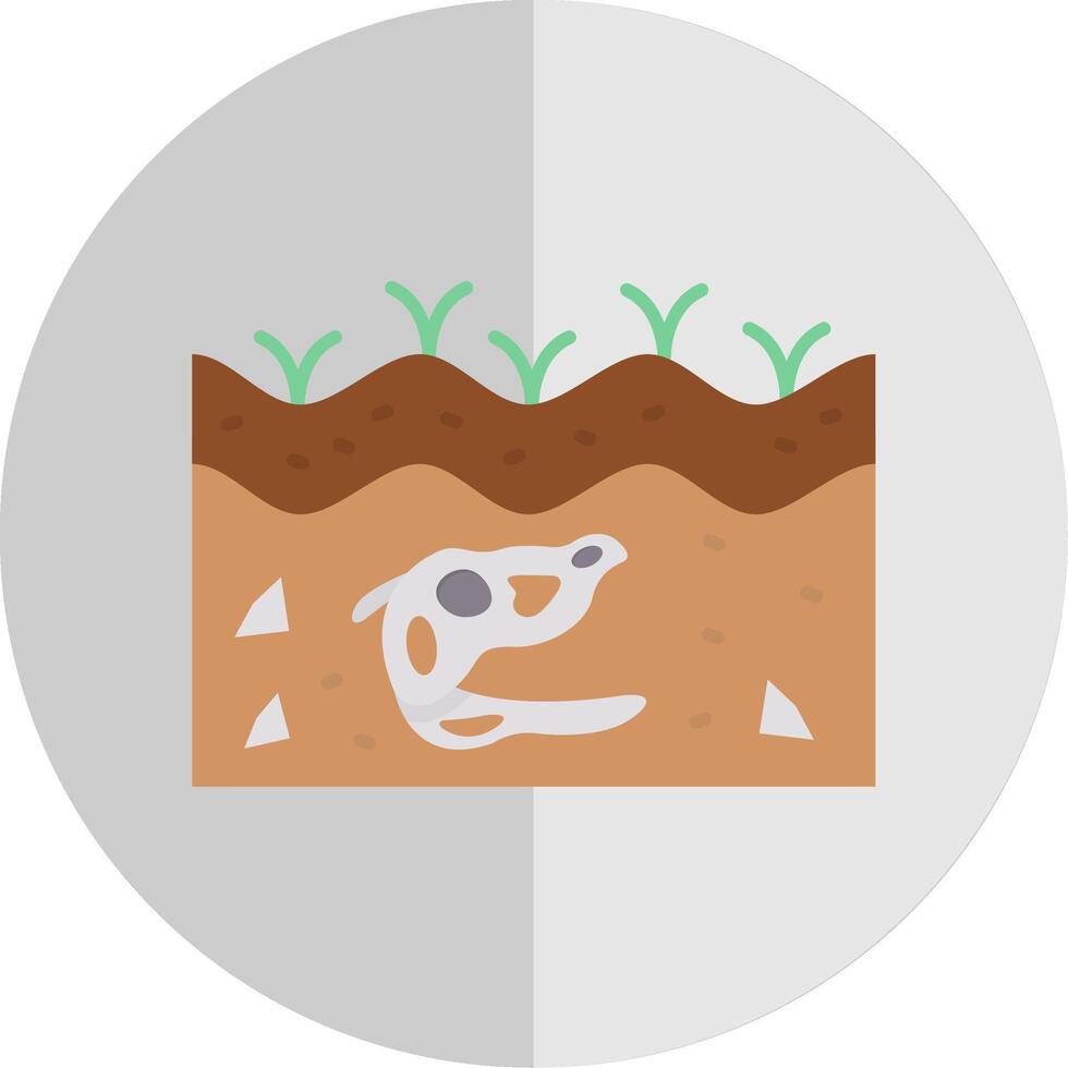 Fossil Flat Scale Icon vector