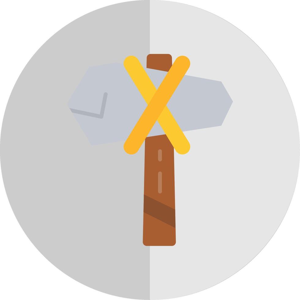 Hammer Flat Scale Icon vector