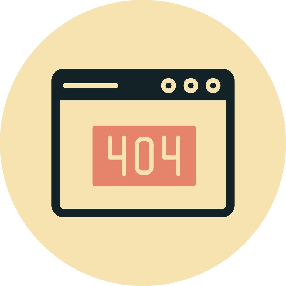 404 Error Vector Icon