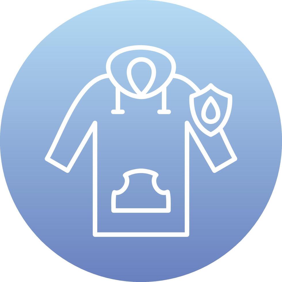 Waterproof Hoodie Vector Icon