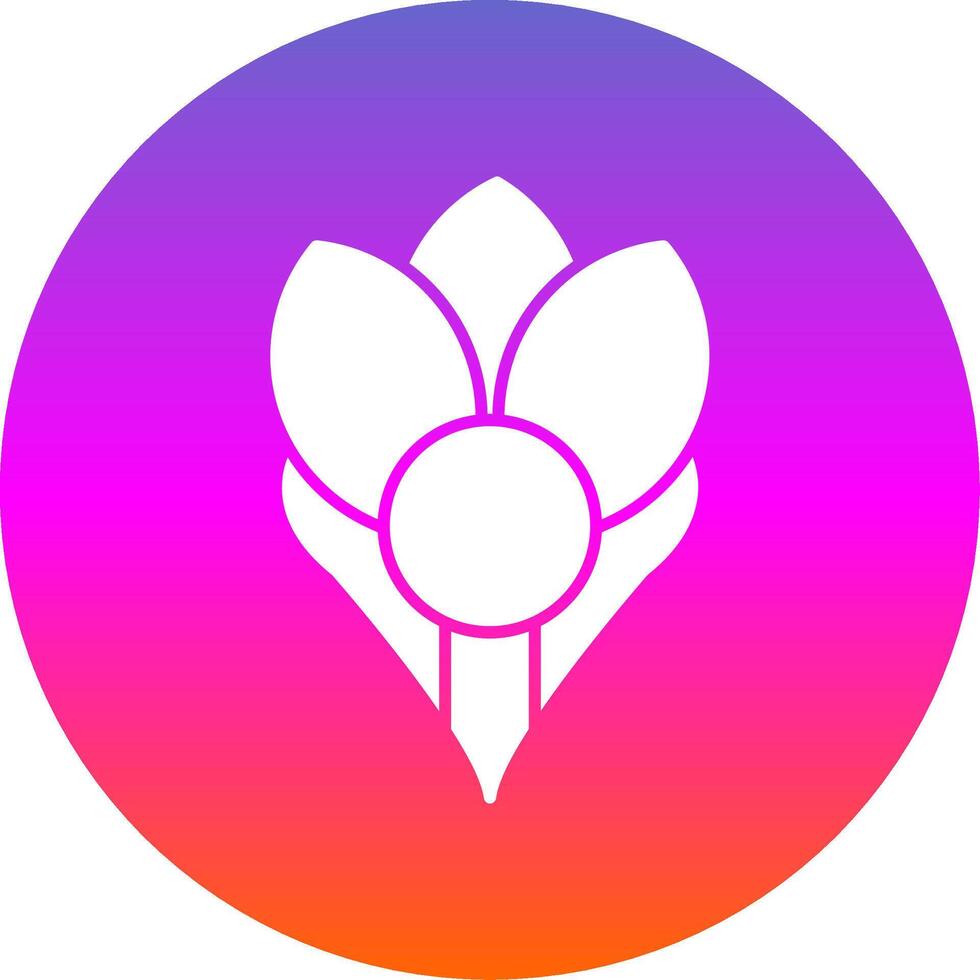 Crocus Glyph Gradient Circle Icon vector