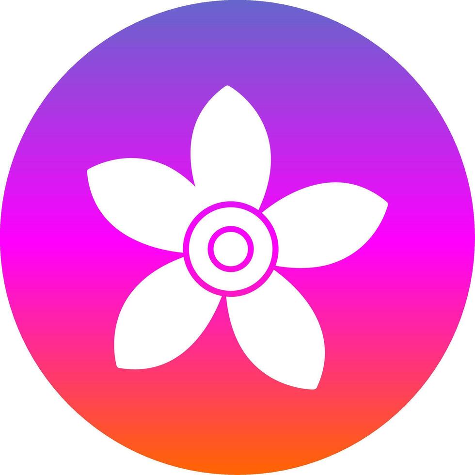 Alpine Forget Me Not Glyph Gradient Circle Icon vector