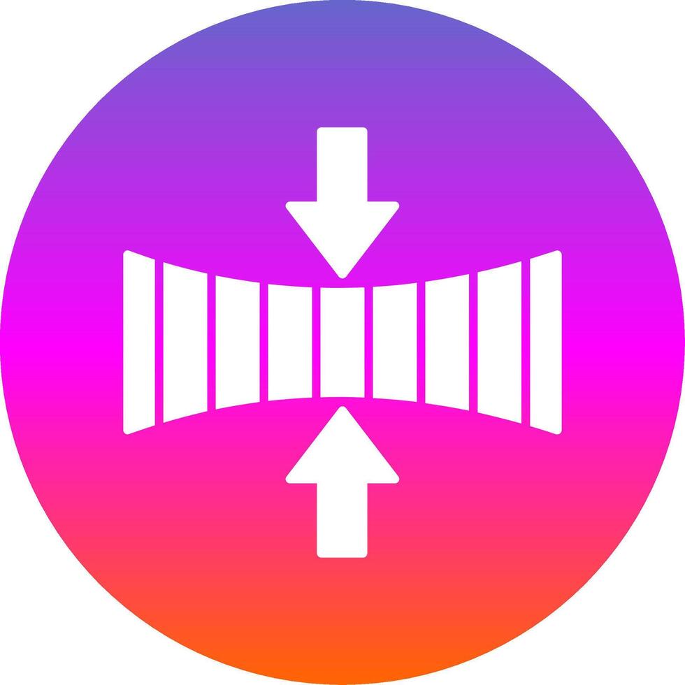 Elasticity Glyph Gradient Circle Icon vector
