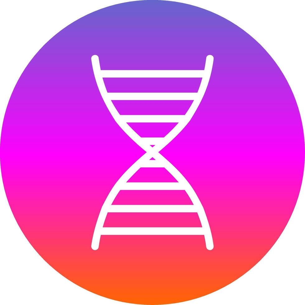 DNA Glyph Gradient Circle Icon vector