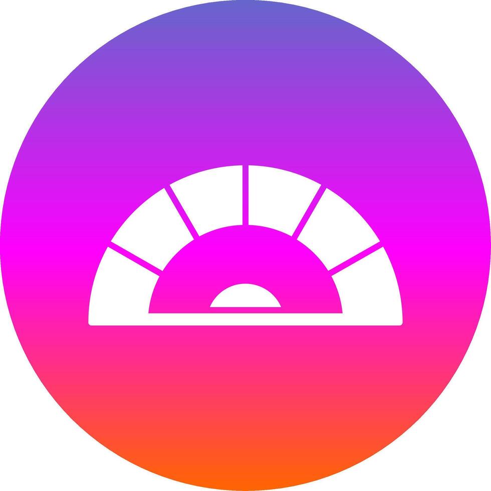 Protractor Glyph Gradient Circle Icon vector