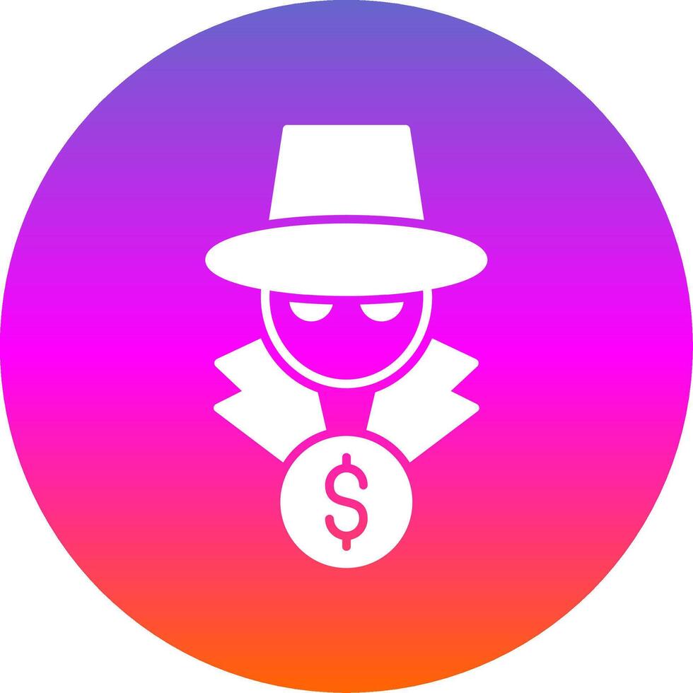 Fraud Glyph Gradient Circle Icon vector