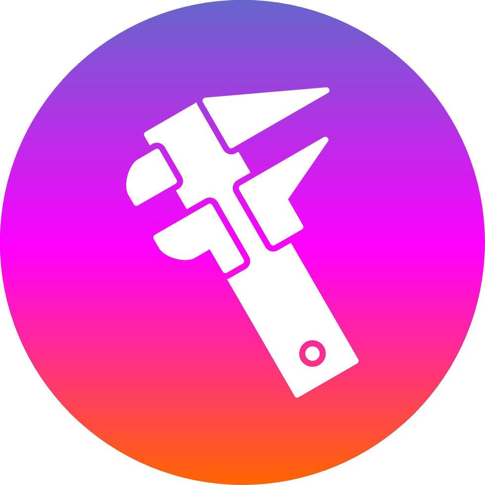 Caliper Glyph Gradient Circle Icon vector
