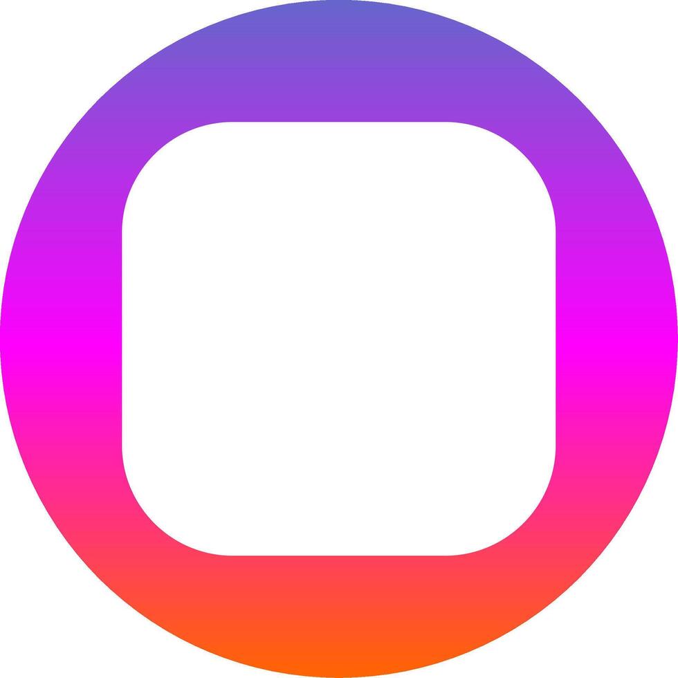 Round Corner Glyph Gradient Circle Icon vector