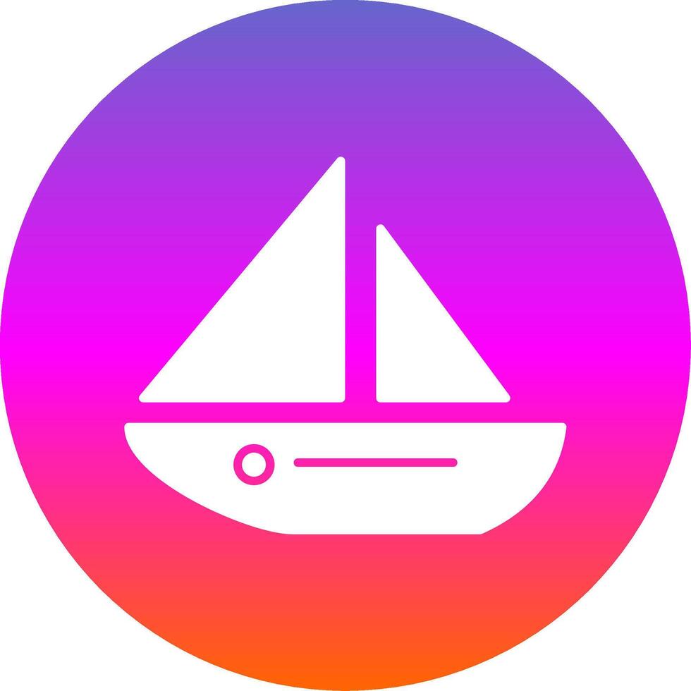 Dinghy Glyph Gradient Circle Icon vector