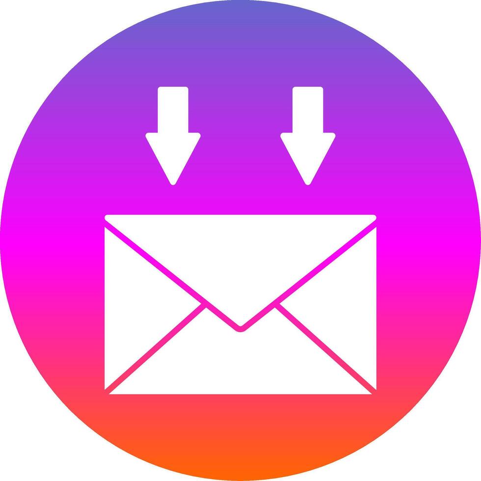 Mail Glyph Gradient Circle Icon vector