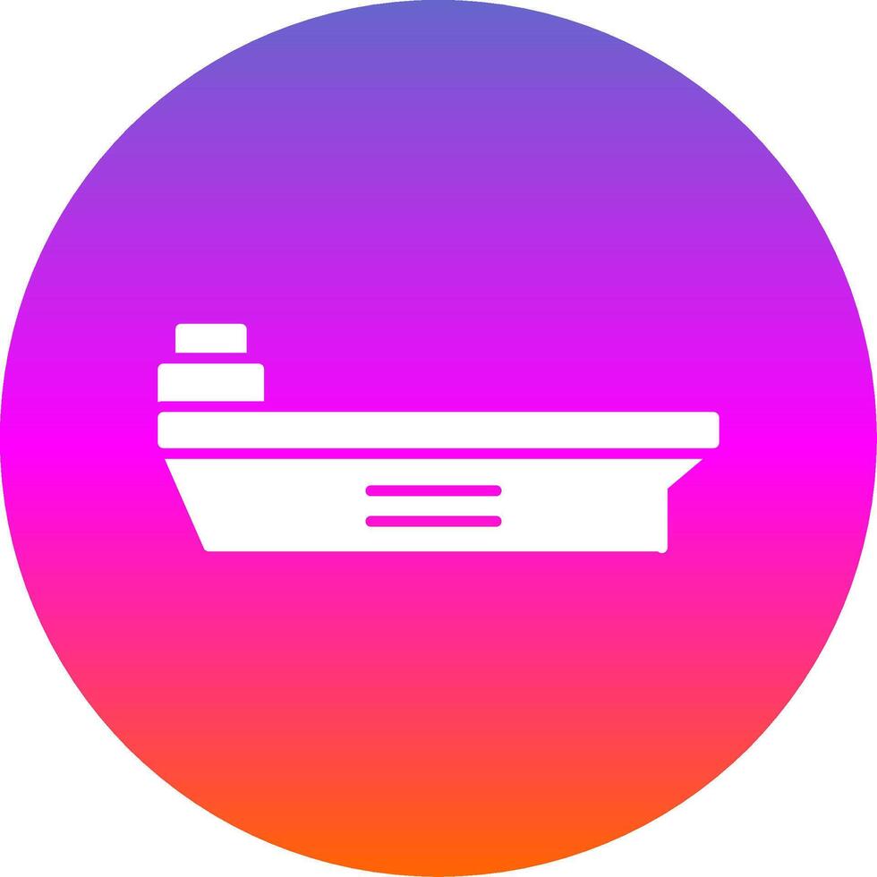 Aircraft Carrier Glyph Gradient Circle Icon vector