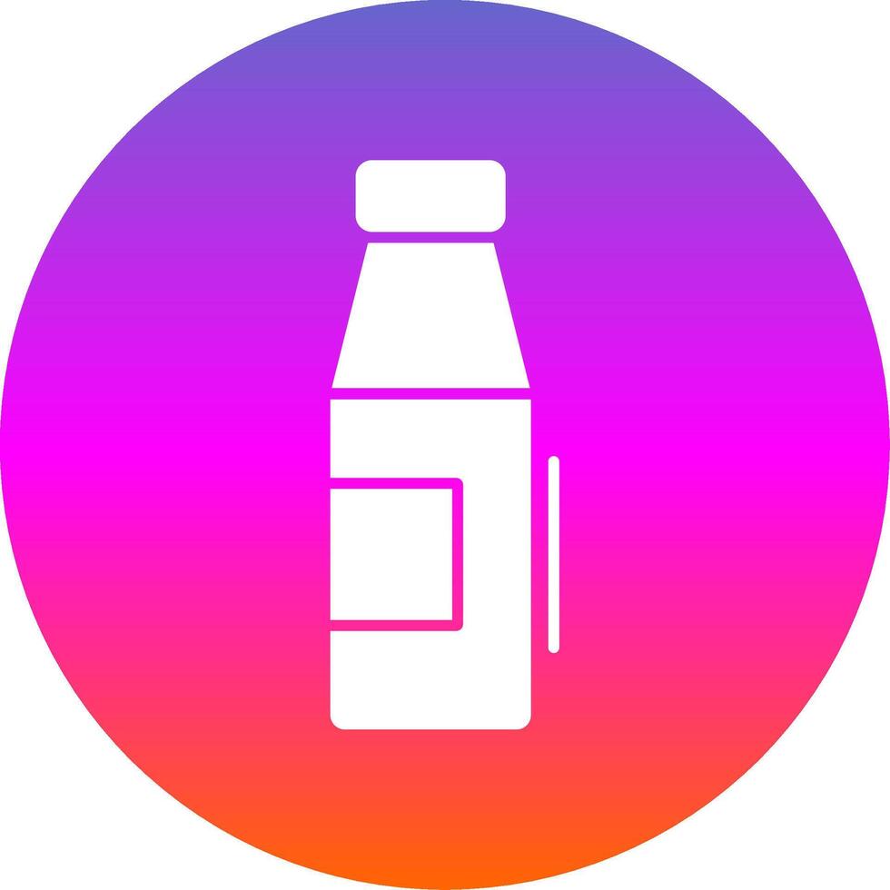 Milk Bottle Glyph Gradient Circle Icon vector