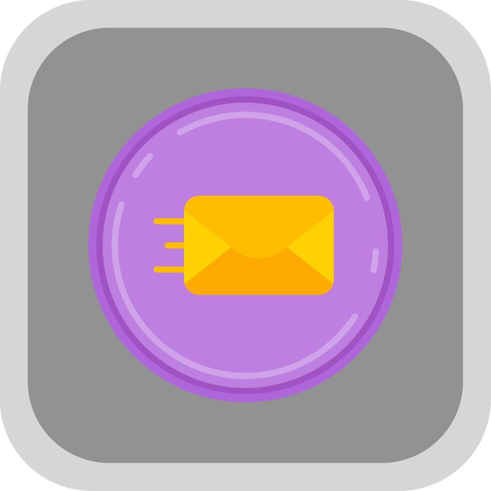 Send Flat Round Corner Icon vector