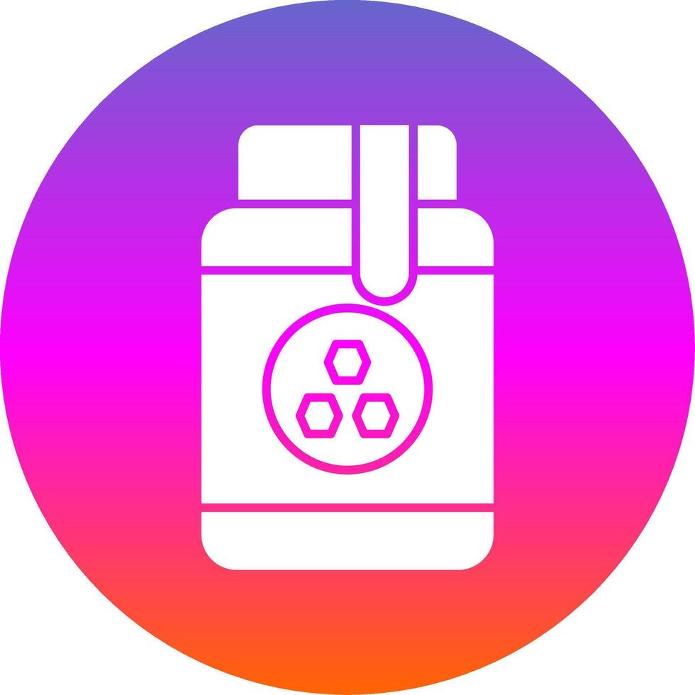 Honey Jar Glyph Gradient Circle Icon vector