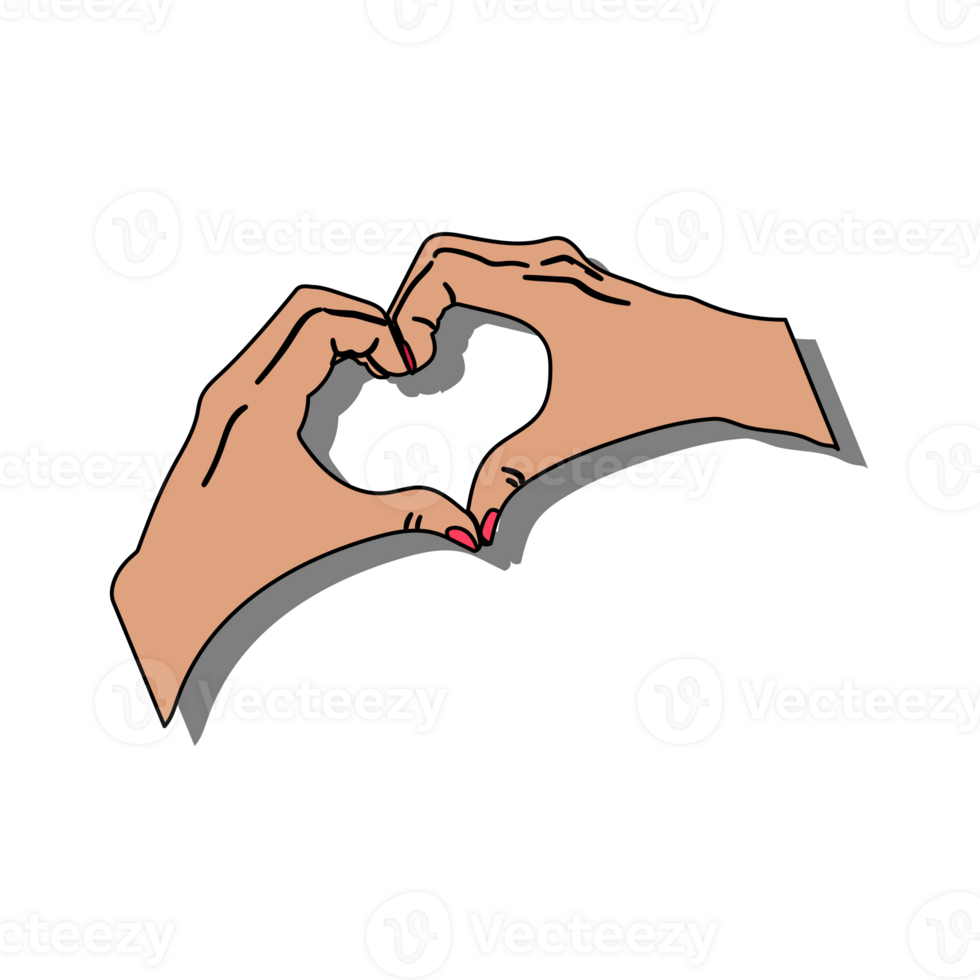 Hand Herz, Valentinstag eben Grafik Illustrationen, transparent Hintergrund png