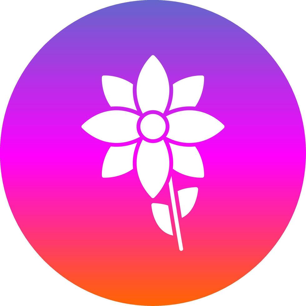 Flower Glyph Gradient Circle Icon vector