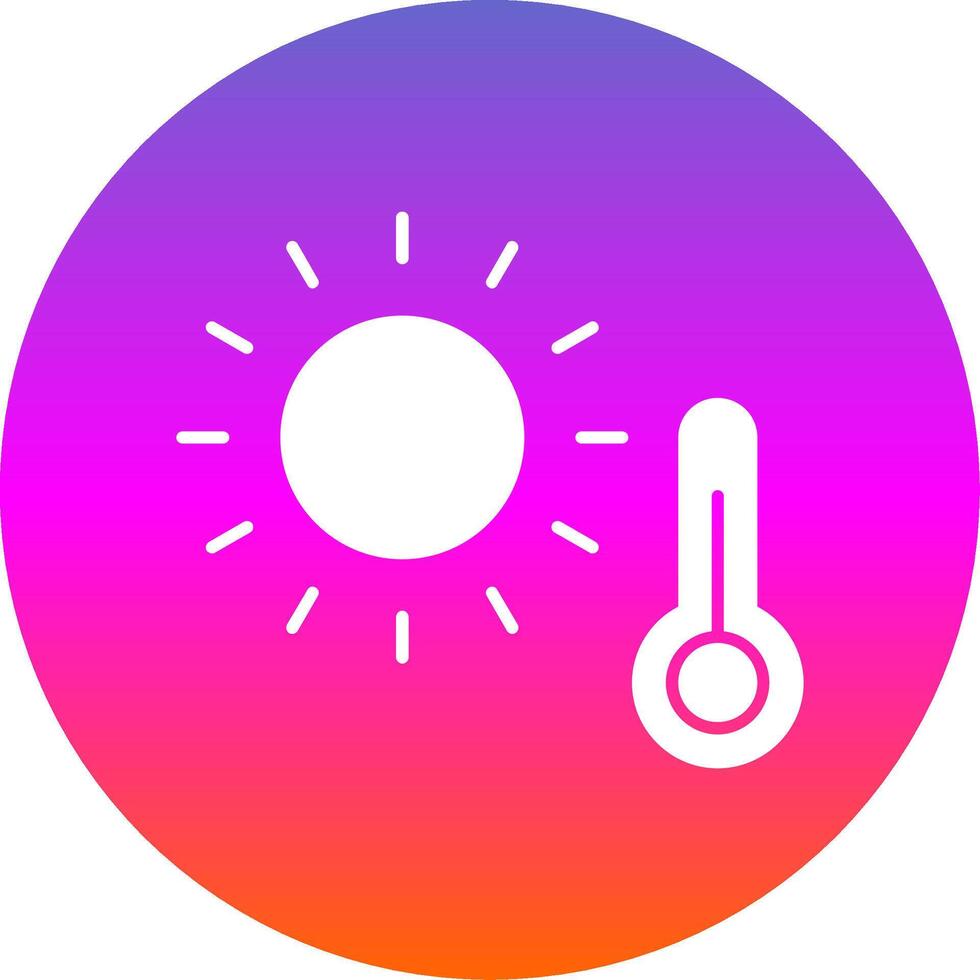 Hot Glyph Gradient Circle Icon vector