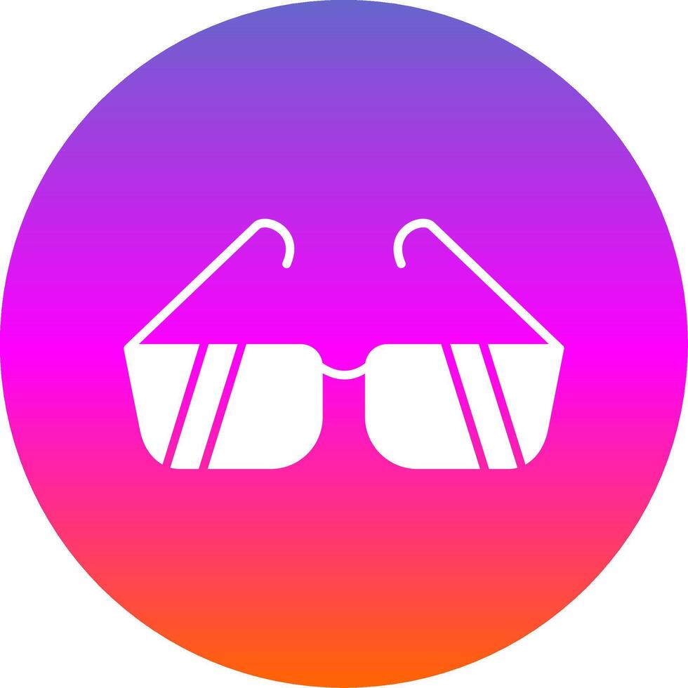 Sunglasses Glyph Gradient Circle Icon vector