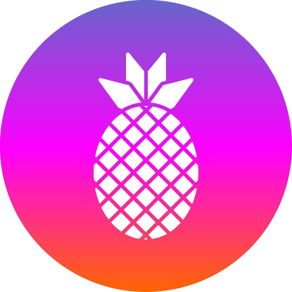 Pineapple Glyph Gradient Circle Icon vector