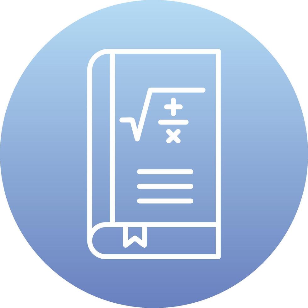 Maths Book Vector Icon
