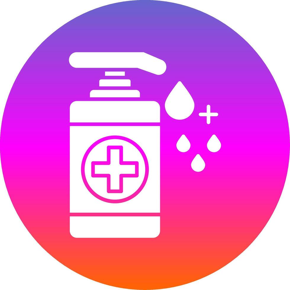 Hand Sanitizer Glyph Gradient Circle Icon vector