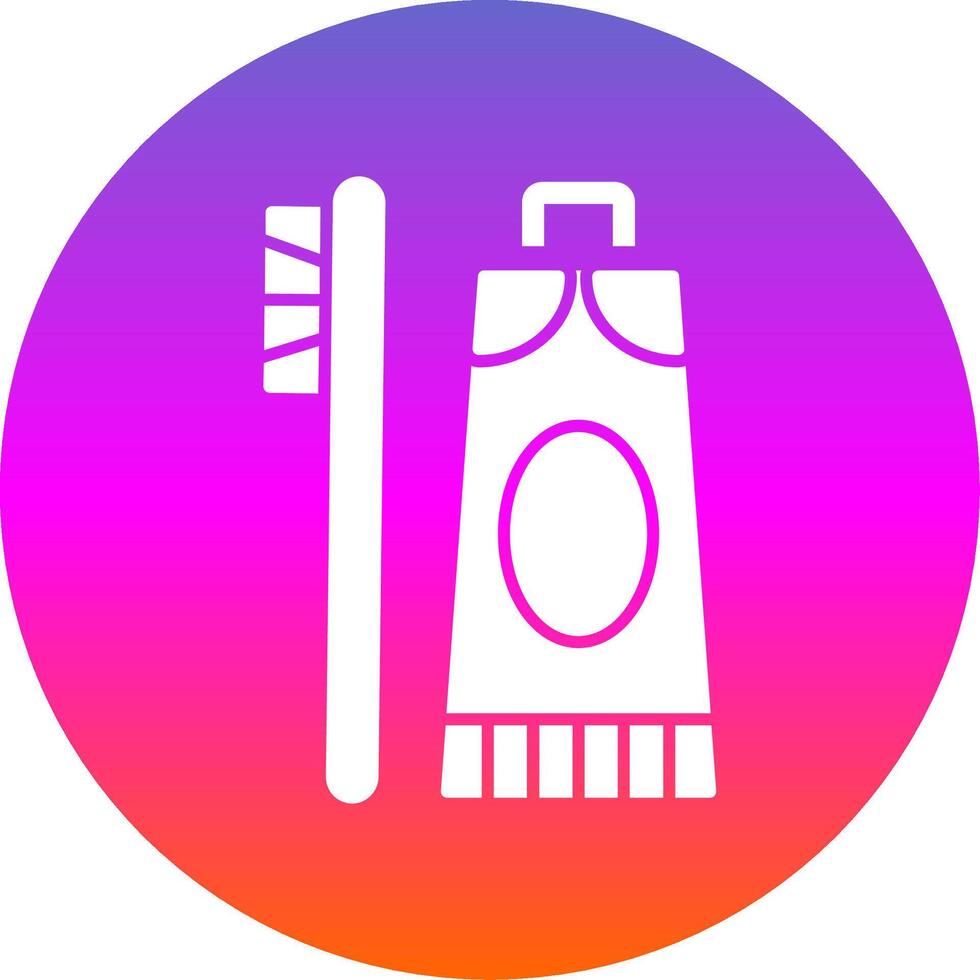 Toothpaste Glyph Gradient Circle Icon vector