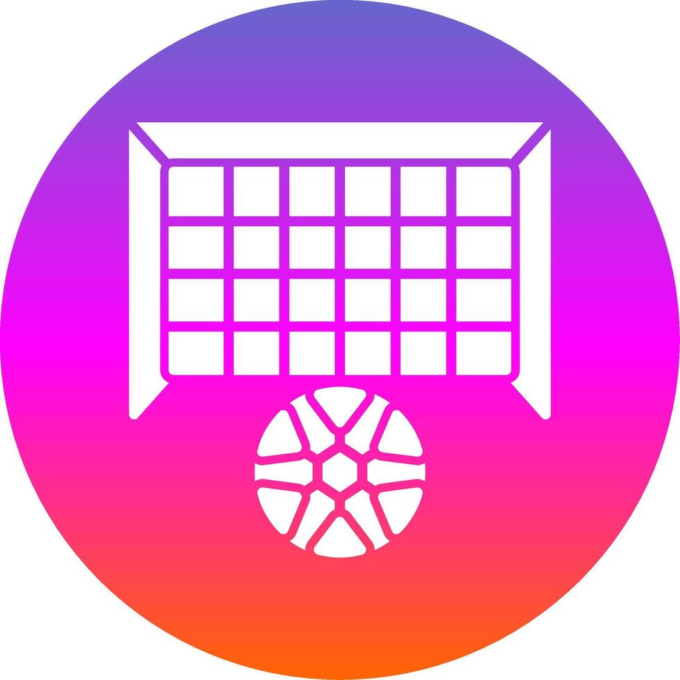 Goal Post Glyph Gradient Circle Icon vector