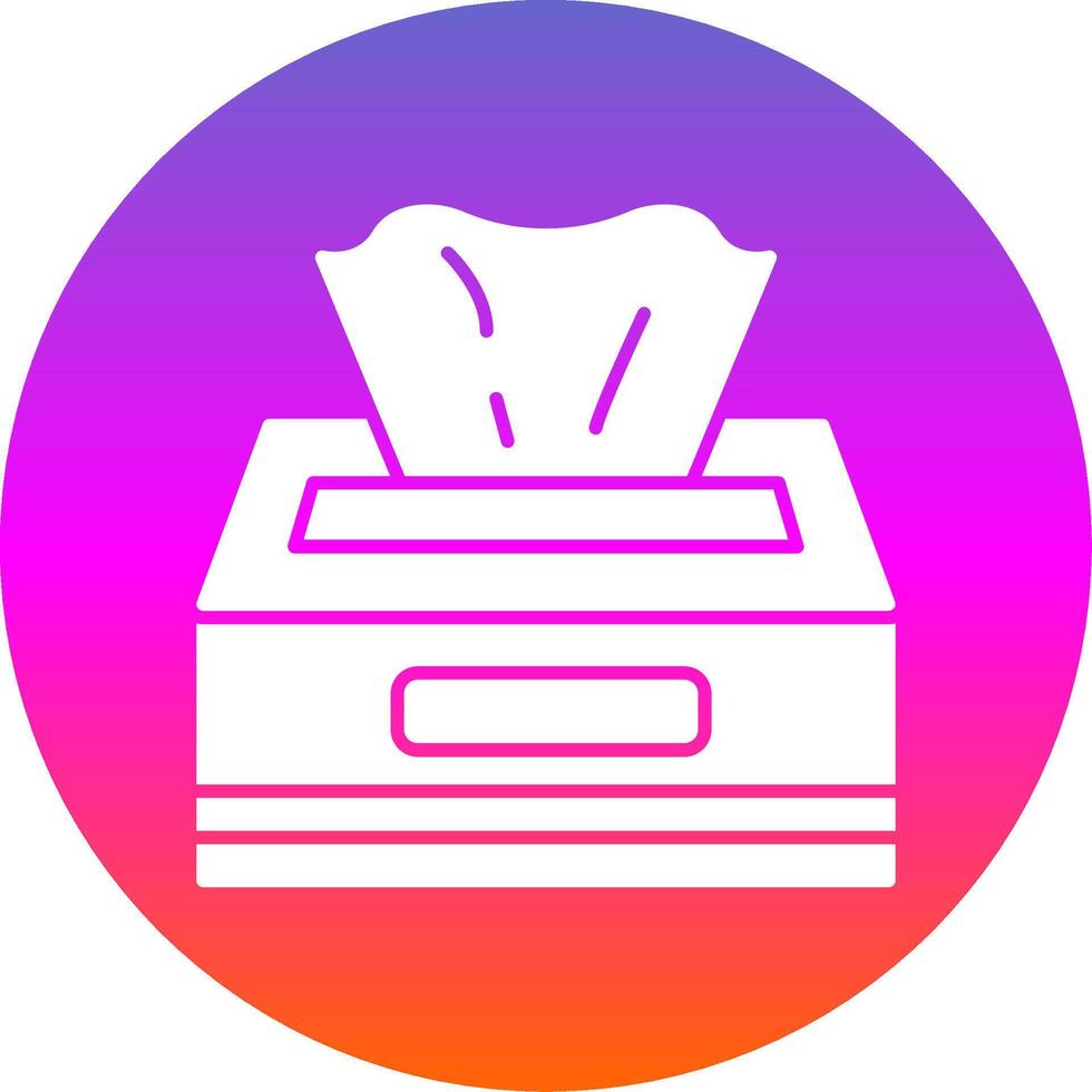 Tissue Box Glyph Gradient Circle Icon vector