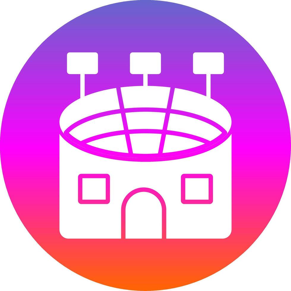 Stadium Glyph Gradient Circle Icon vector