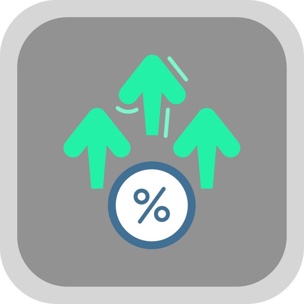 Discount Flat Round Corner Icon vector