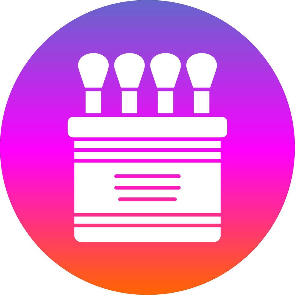 Cotton Swab Glyph Gradient Circle Icon vector
