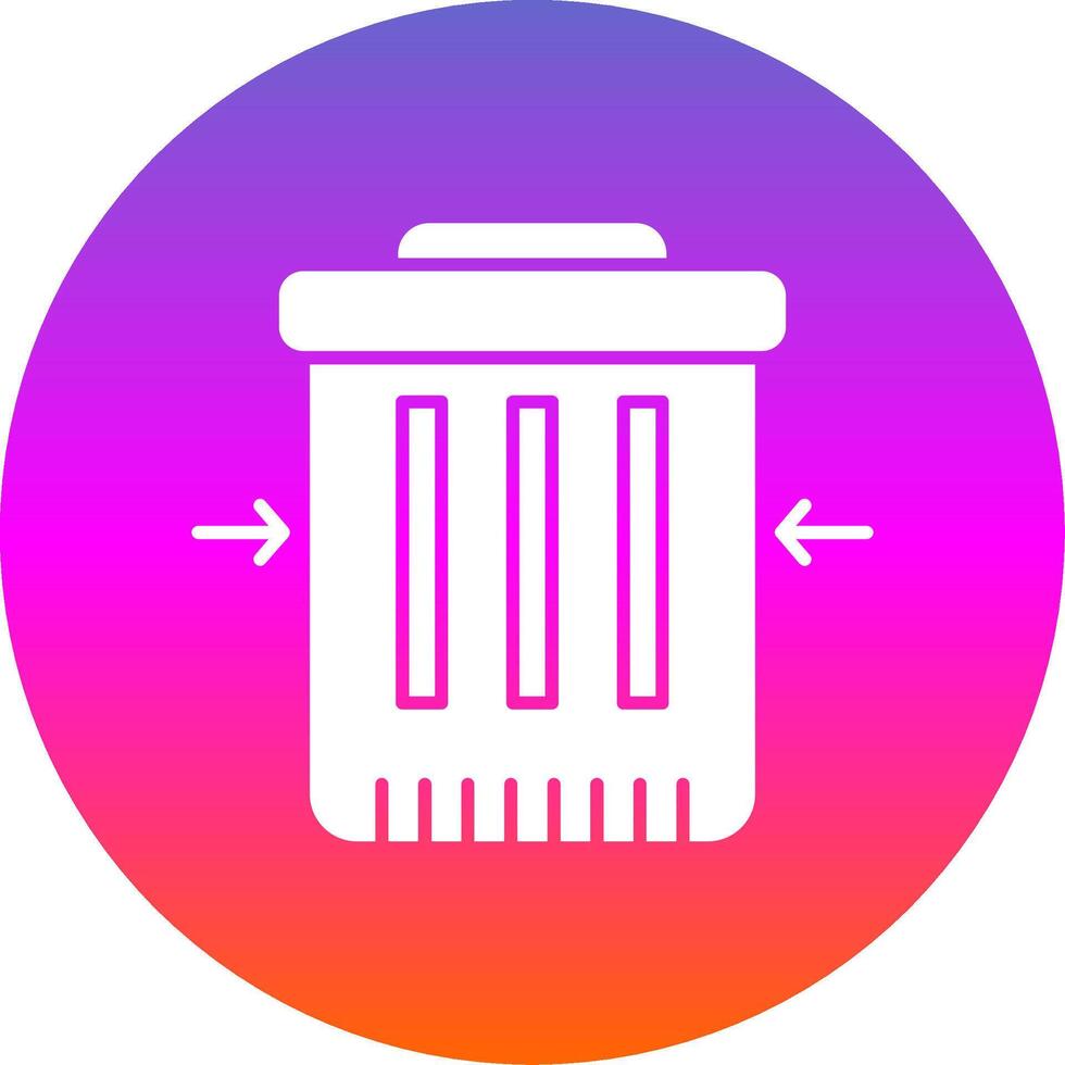 Waste Reduction Glyph Gradient Circle Icon vector