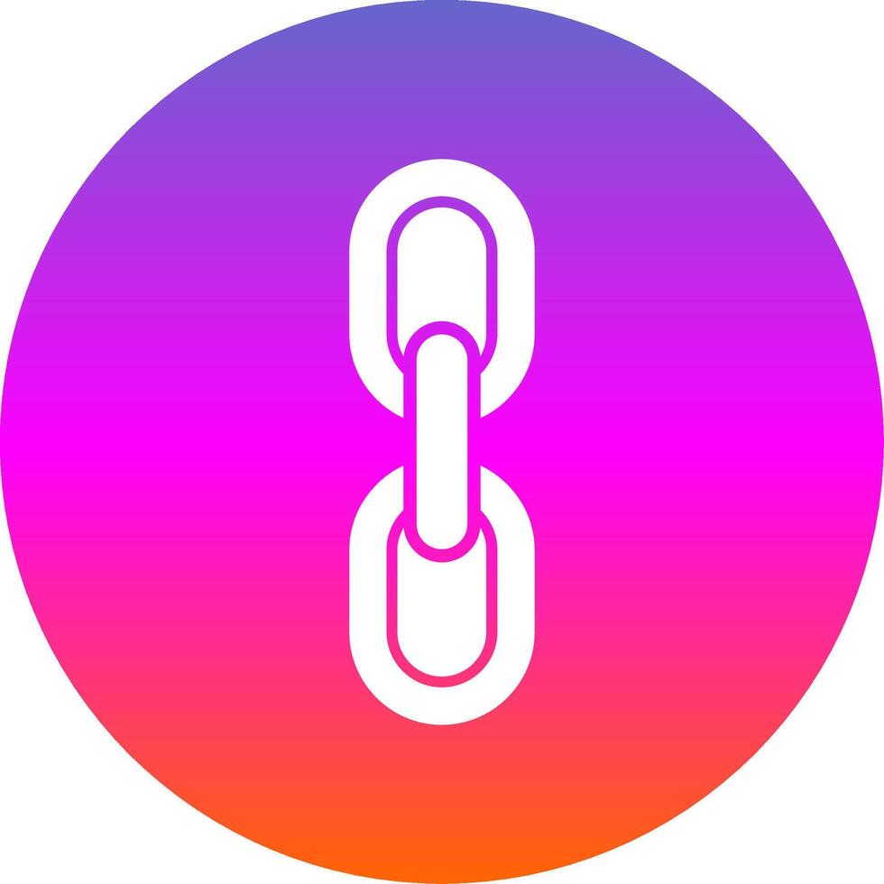 Chain Glyph Gradient Circle Icon vector