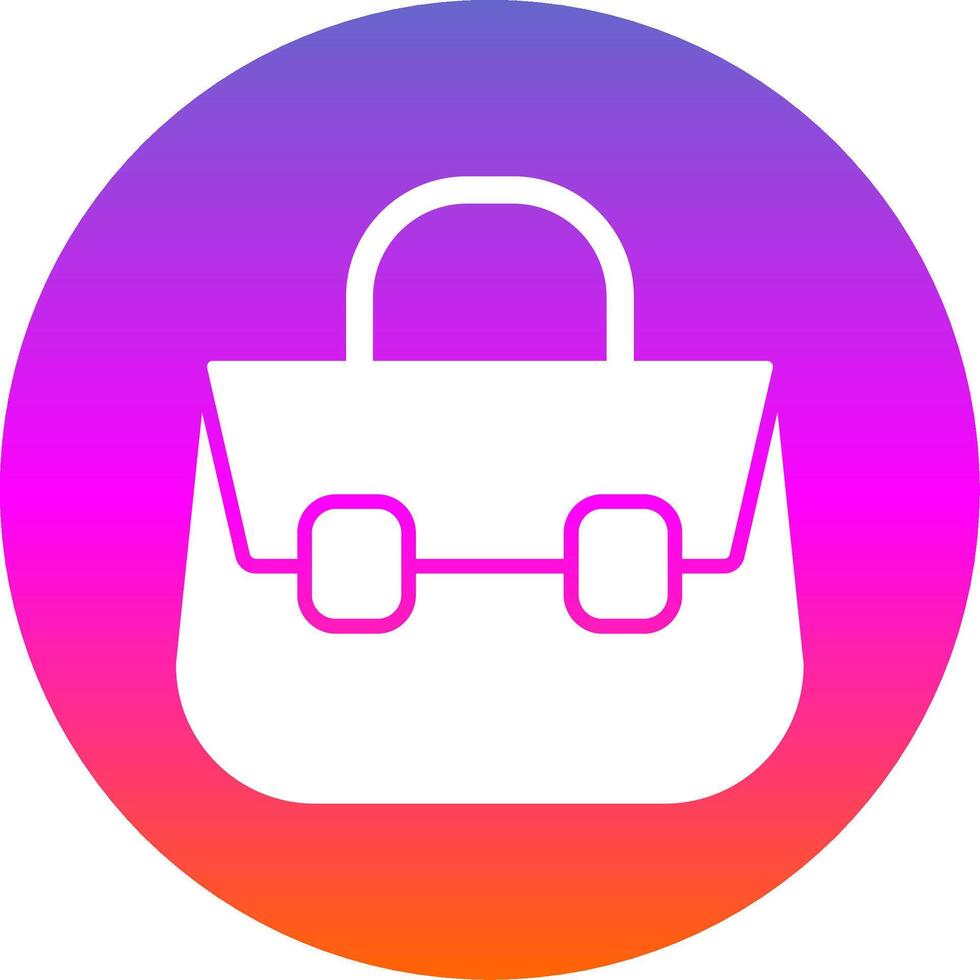 Shoulder Bag Glyph Gradient Circle Icon vector