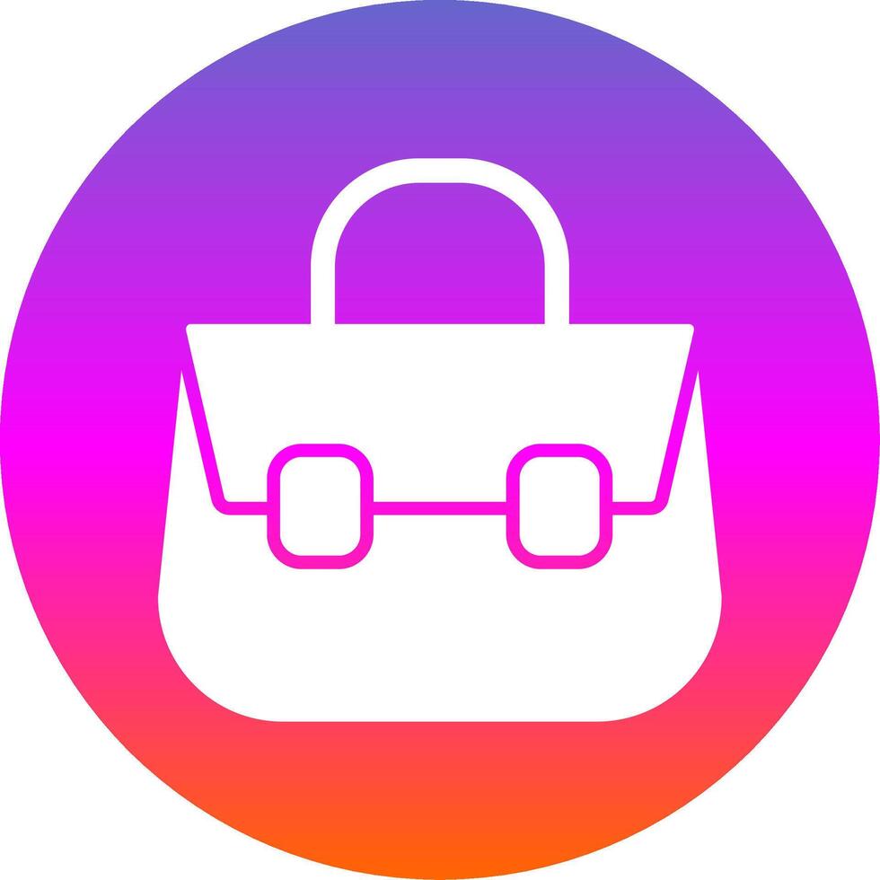 Shoulder Bag Glyph Gradient Circle Icon vector