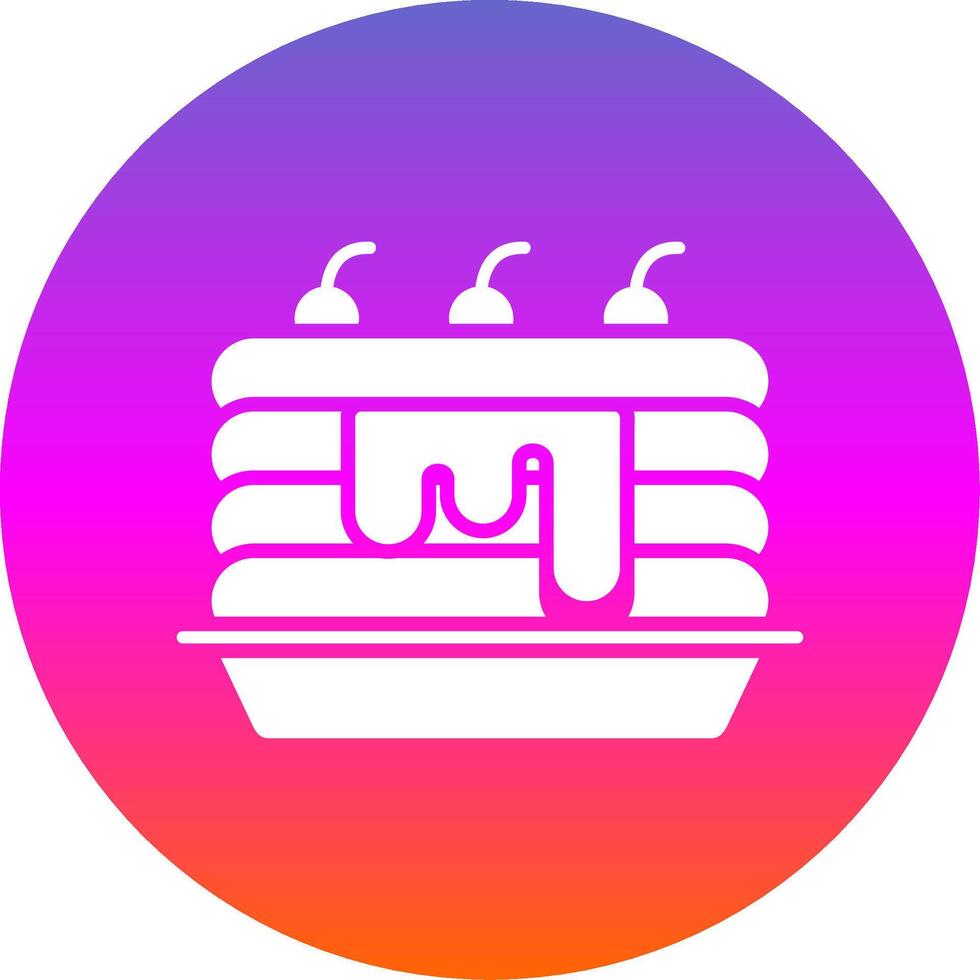 Pancakes Glyph Gradient Circle Icon vector