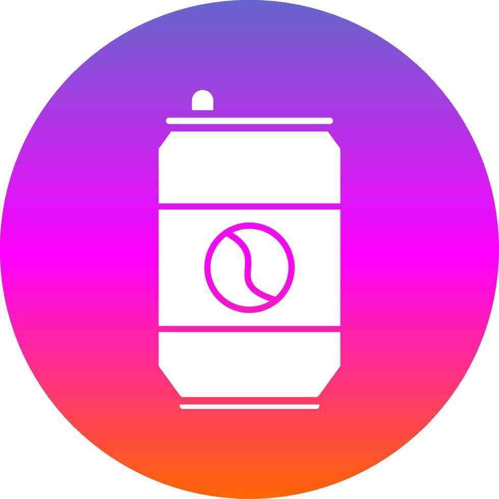 Soda Can Glyph Gradient Circle Icon vector