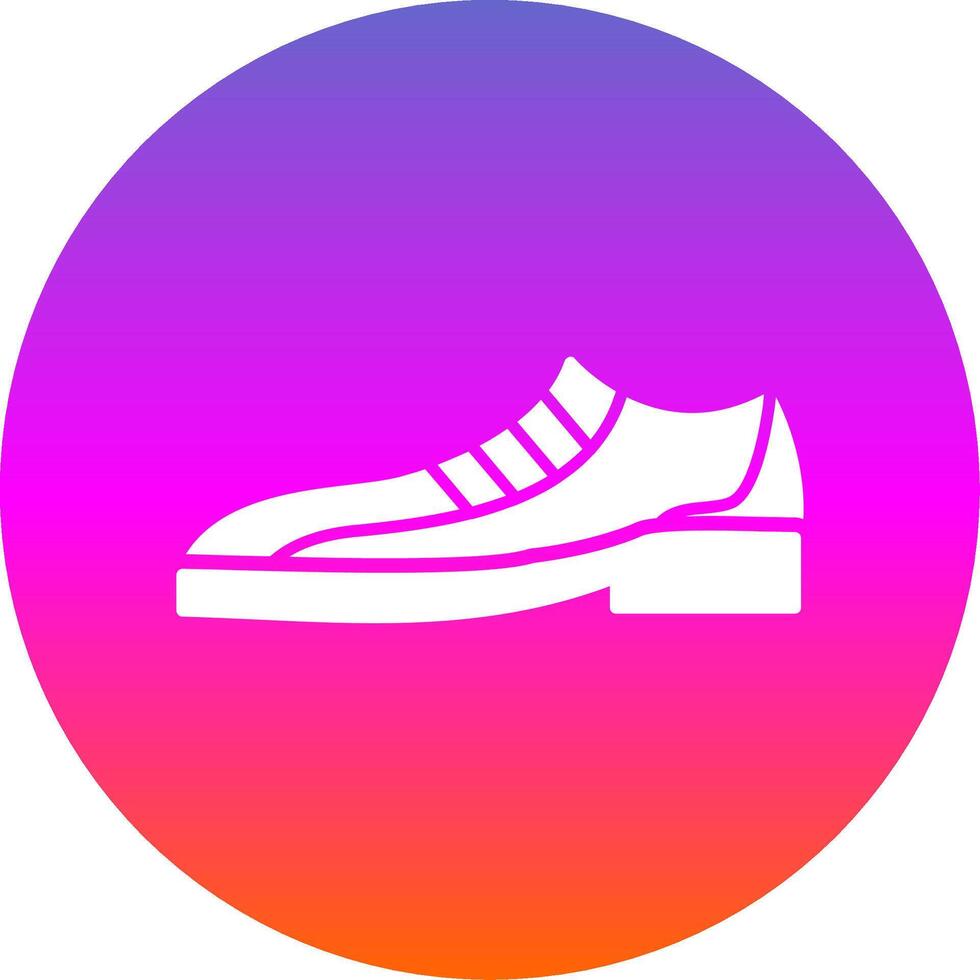 Formal Shoes Glyph Gradient Circle Icon vector