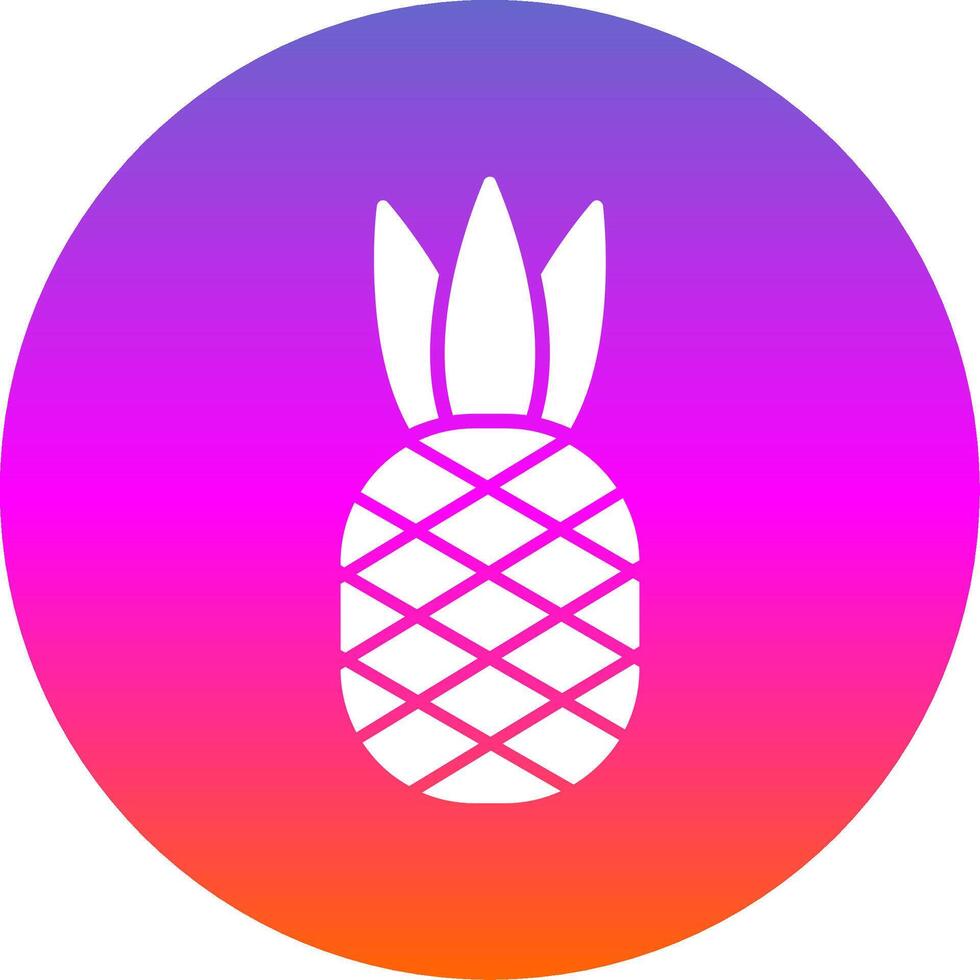 Pineapple Glyph Gradient Circle Icon vector